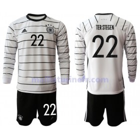 Maillot de Foot Allemagne TER STEGEN 22 Domicile UEFA EURO 2020 Manches Longues - Enfant